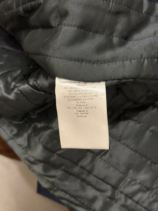 F/W2007 Balenciaga by Ghesquiere double breasted coat with wool shearling collar
