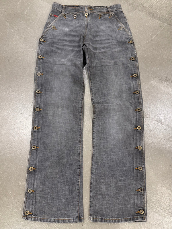 2004 Dolce & Gabbana buttons double layer pants