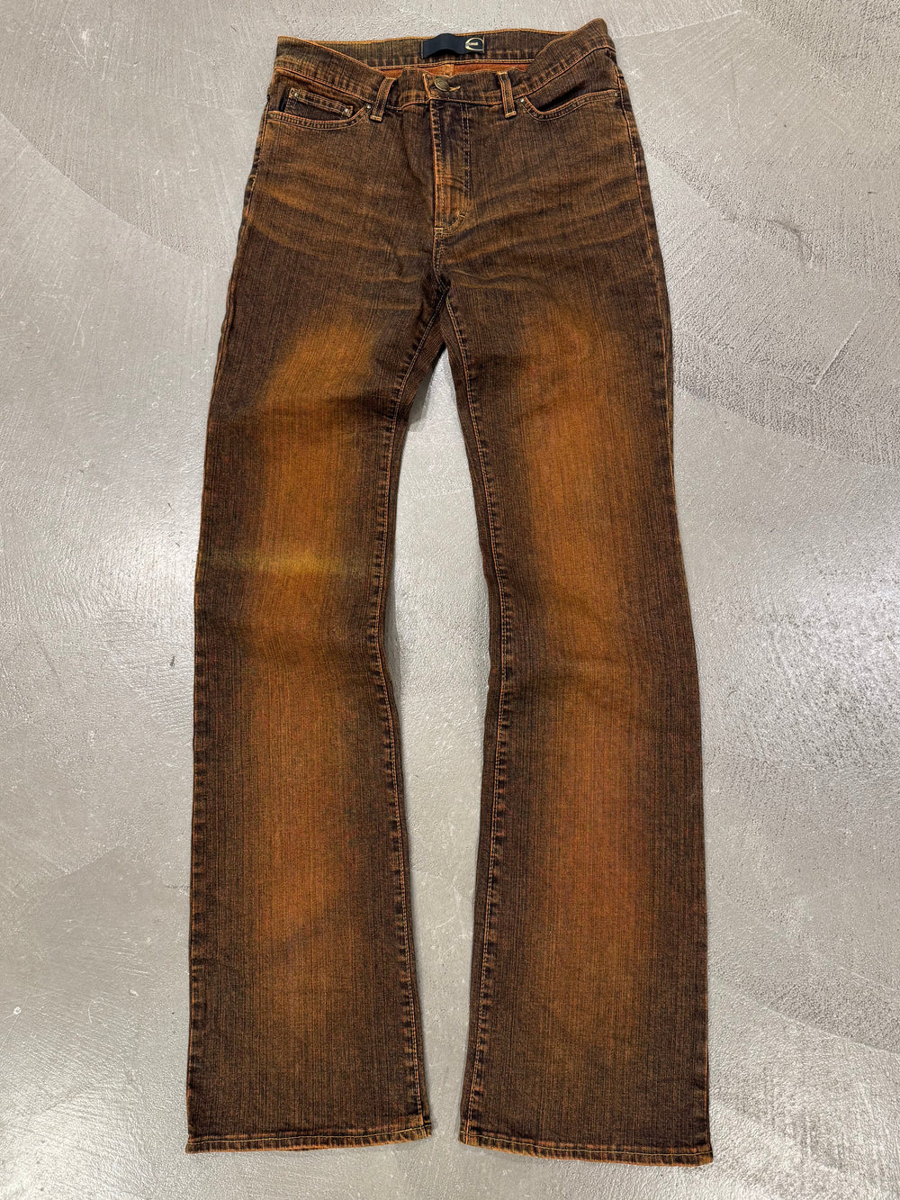 2000s Cavalli faded bronze jeans