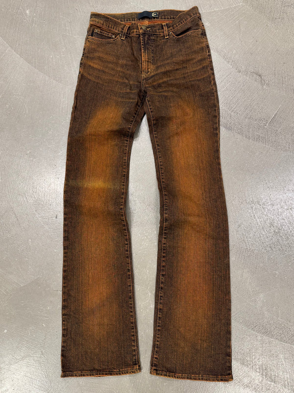 2000s Cavalli faded bronze jeans
