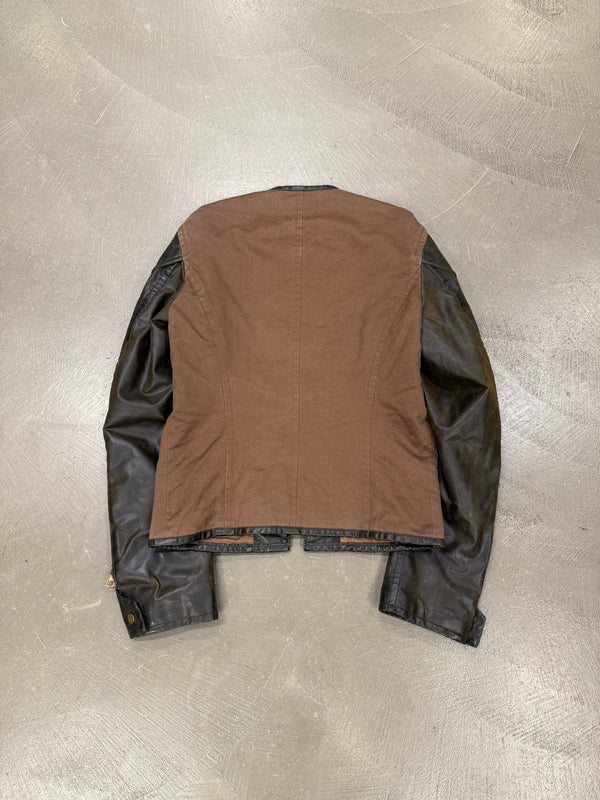 A/W 2003 Dsquared2 hybrid faux leather sleeves jacket