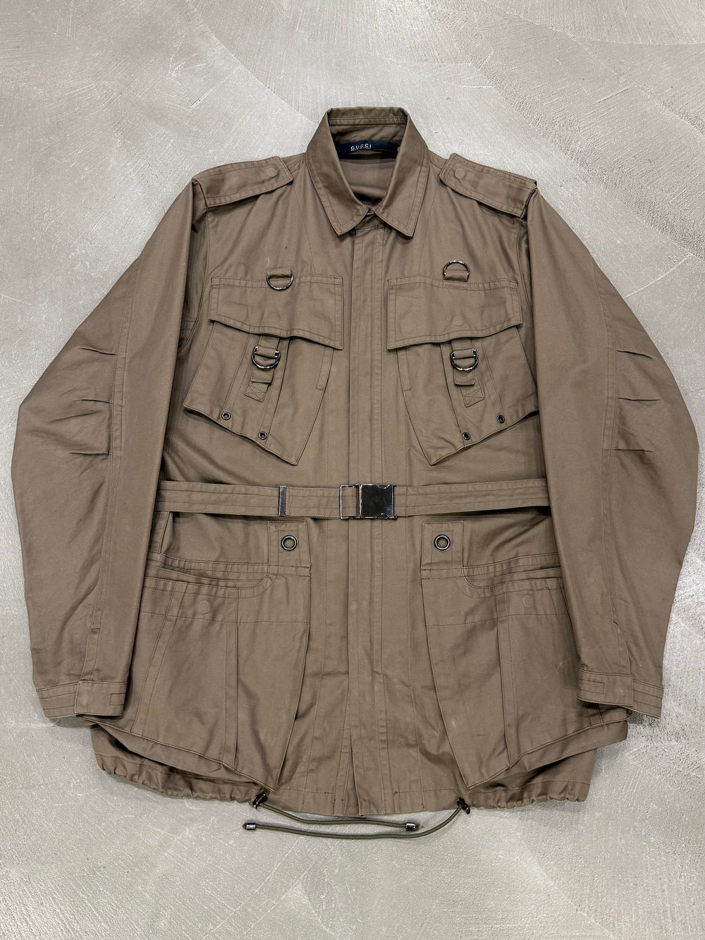 S/S2002 Gucci by Tom Ford runway military trench coat