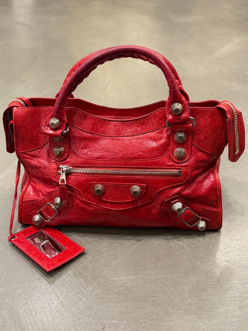 2000s Balenciaga Large City leather bag
