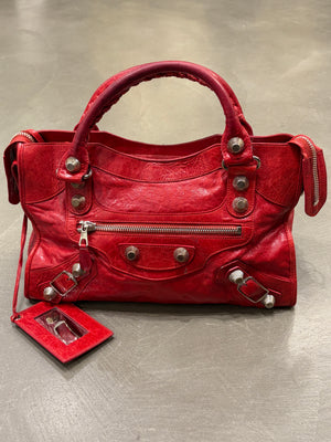 2000s Balenciaga Large City leather bag