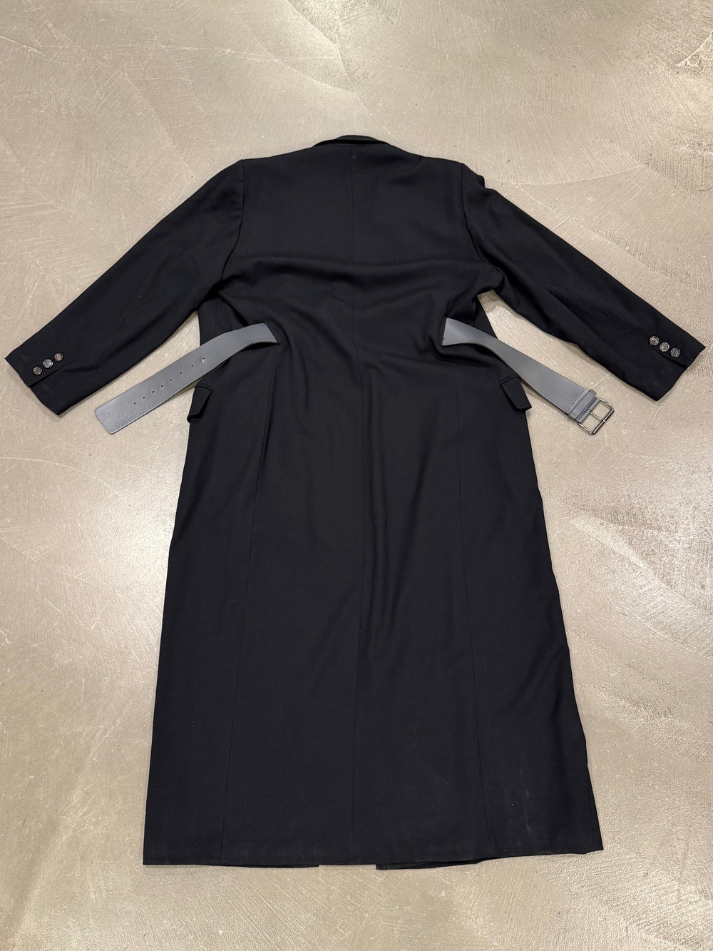 2000s Ann Demeulemeester long belted coat