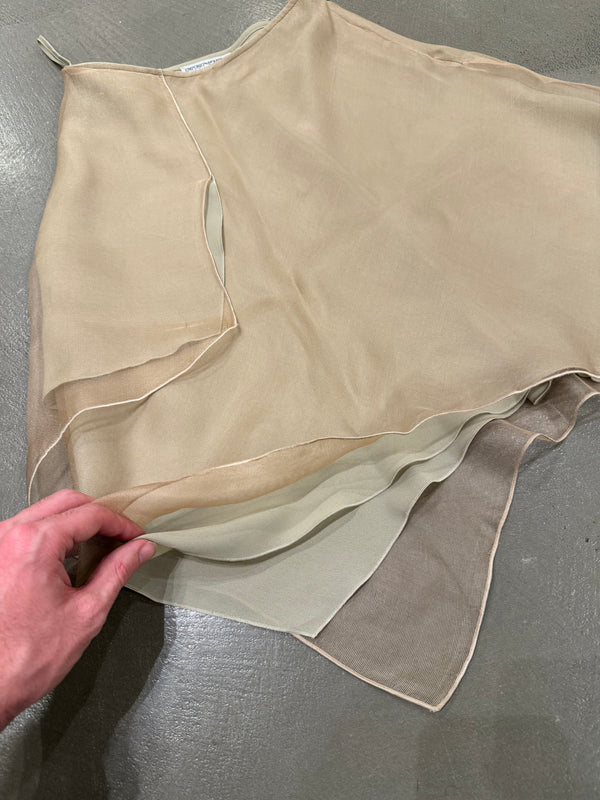1990s Emporio Armani double layered skirt