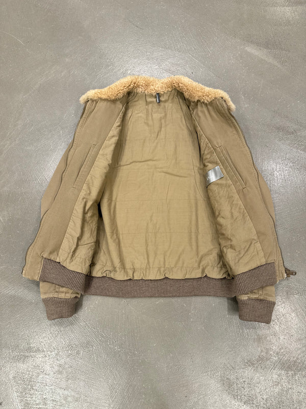 A/W 2005 Dior by Hedi Slimane shearling military jacket