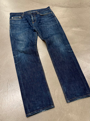 2000s Dior by Hedi Slimane faded raw denim