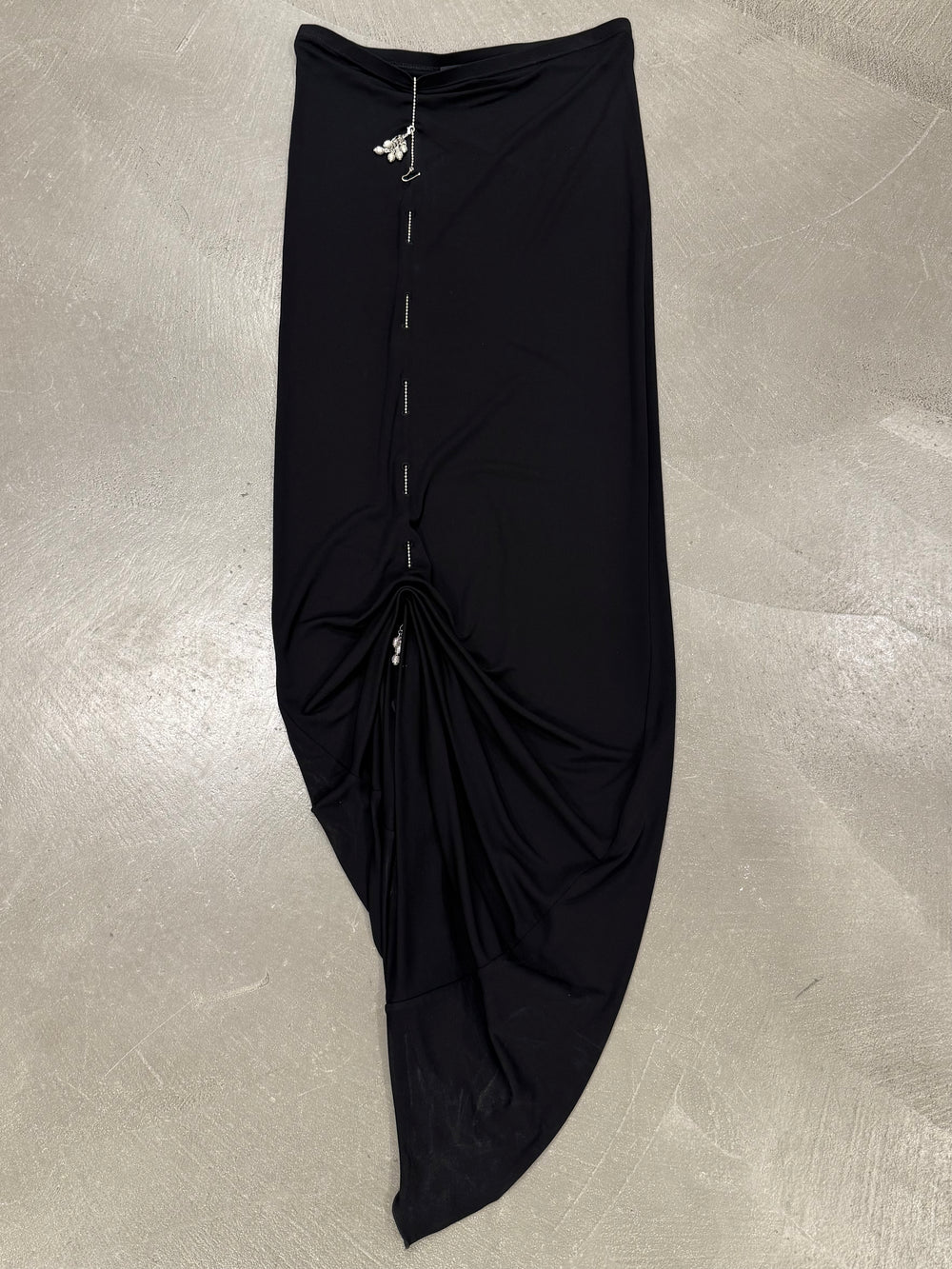 2003 Jean Paul Gaultier draped strapless mini dress & skirt with chain