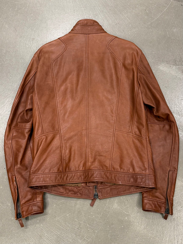 2010s Armani paneled leather jacket