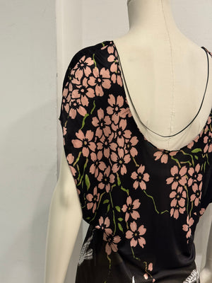 S/S2003 Gucci by Tom Ford runway cherry blossom dress with scarf