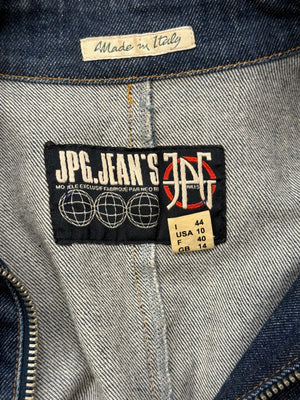 2000s Jean Paul Gaultier moto biker denim jacket