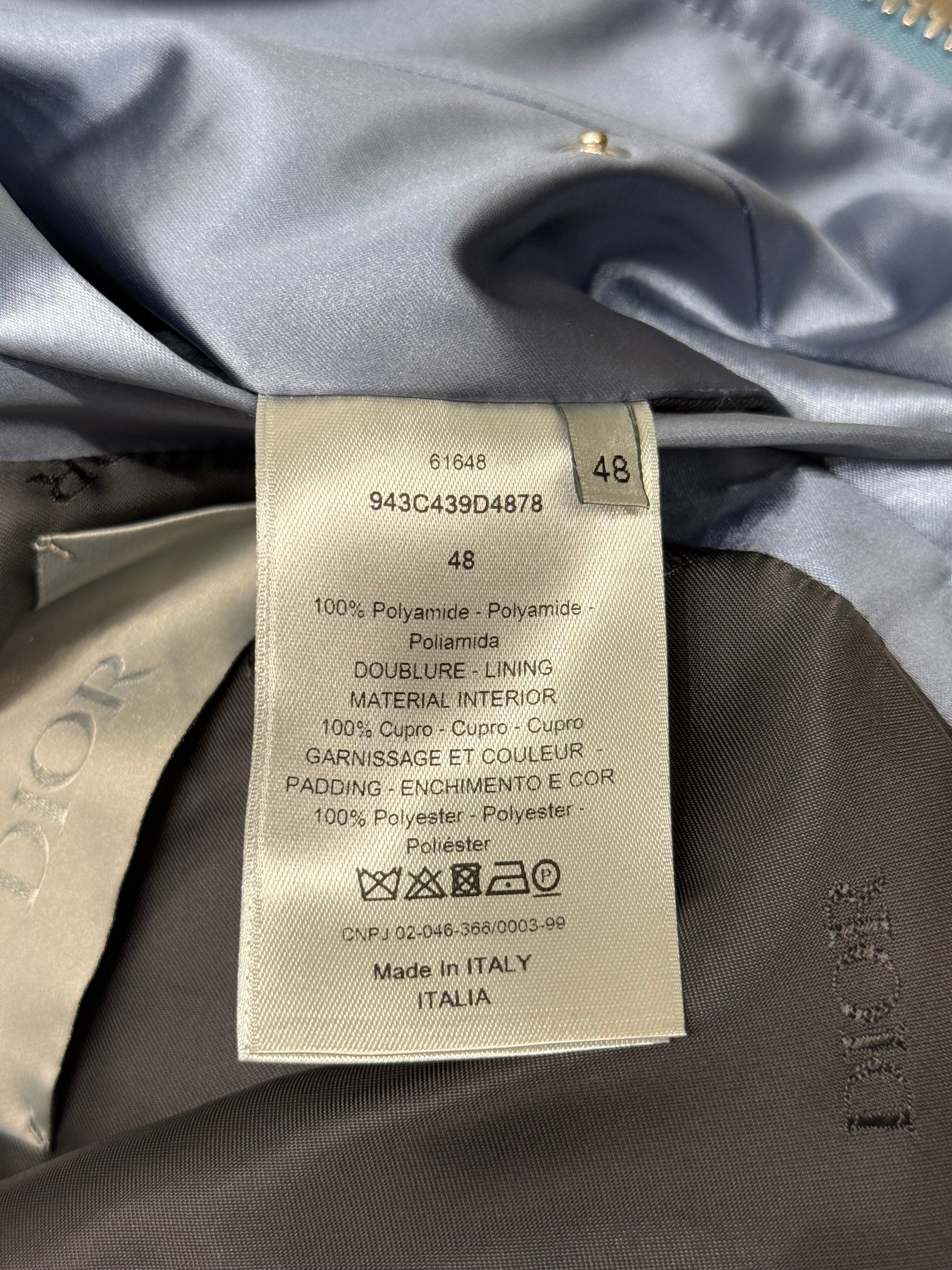 2020 Dior Shawn Stussy runway satin bomber jacket
