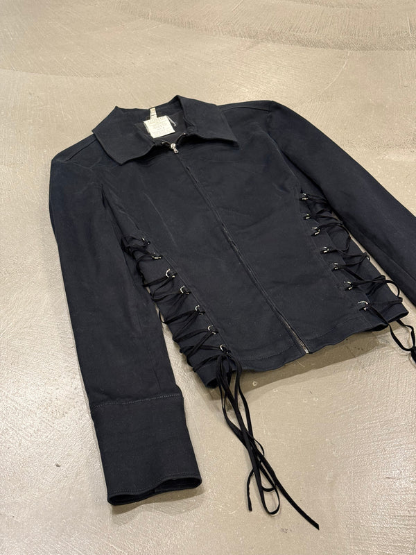 2000s Gianfranco Ferre bondage laced-up jacket