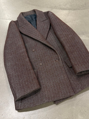 2010s Acne Studios double-breasted herringbone wool overcoat
