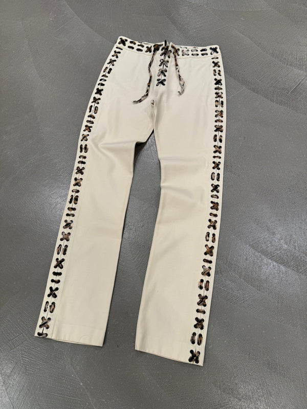 A/W2002 Yves Saint Laurent by Tom Ford Mombasa lace-up trousers
