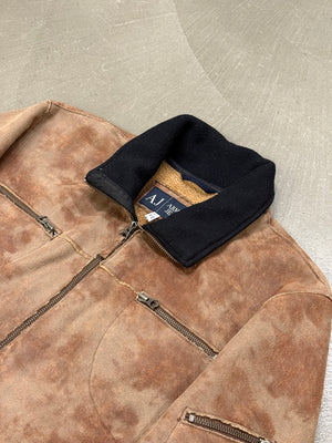 2000s Armani faded faux shearling jacket
