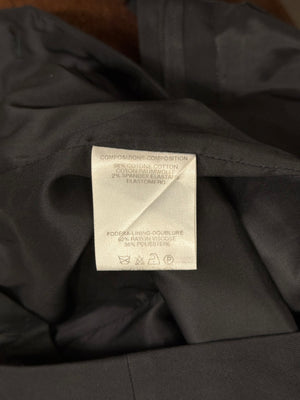 2000s Gucci by Tom Ford wool skirt with leather insert
