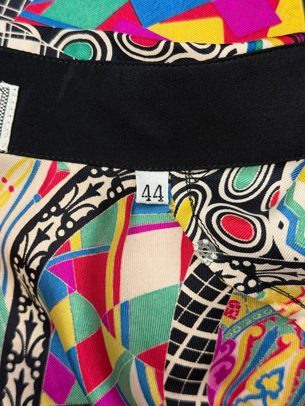 1991 Gianni Versace mixed print silk shirt