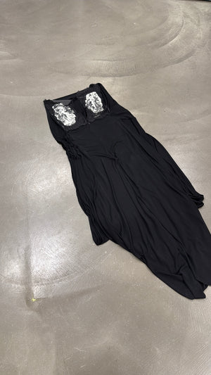A/W2007 Jean Paul Gaultier runway painting deconstructed long dress