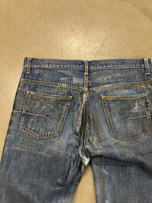 F/W 2003 Dior by Hedi Slimane green waxed denim