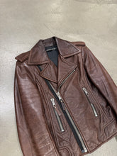 Load image into Gallery viewer, A/W 2008 Balenciaga by NICOLAS GHESQUIÈRE brown leather jacket
