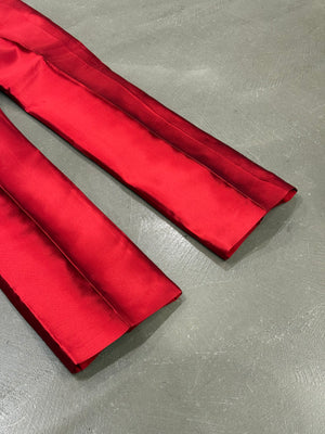 1990s Gianni Versace iridescent flared silk pants