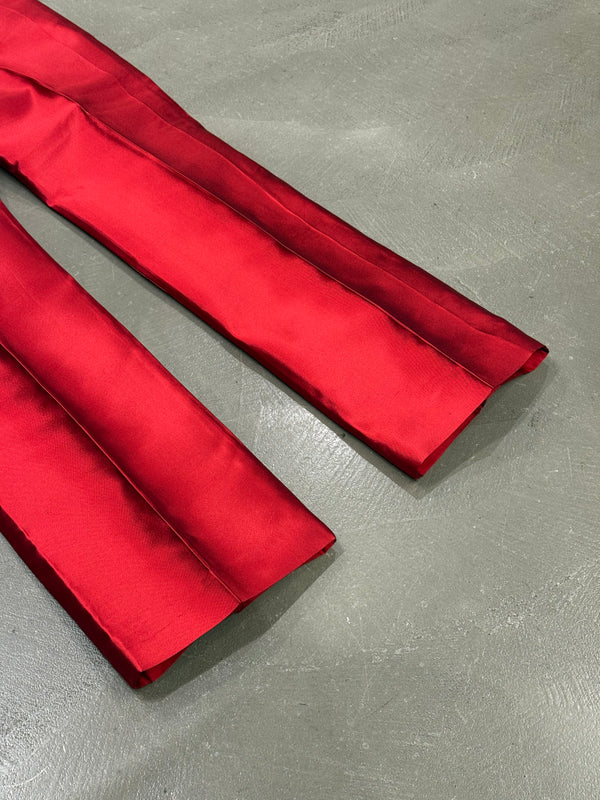 1990s Gianni Versace iridescent flared silk pants