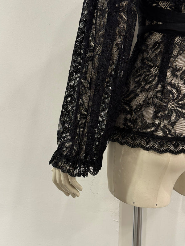 2000s Dolce & Gabbana floral lace bluse
