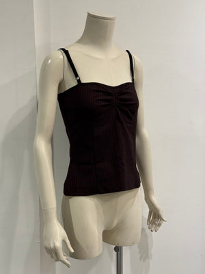 2000s Dolce & Gabbana pinstripe corset top