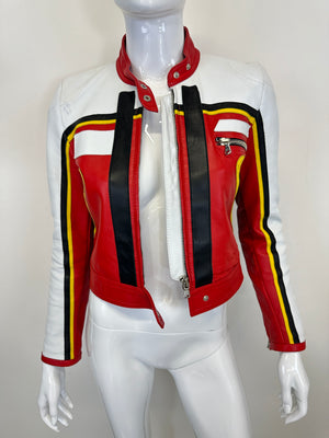 S/S 2001 Dolce & Gabbana runway
red biker Leather Jacket