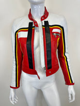 Load image into Gallery viewer, S/S 2001 Dolce &amp; Gabbana runway
red biker Leather Jacket
