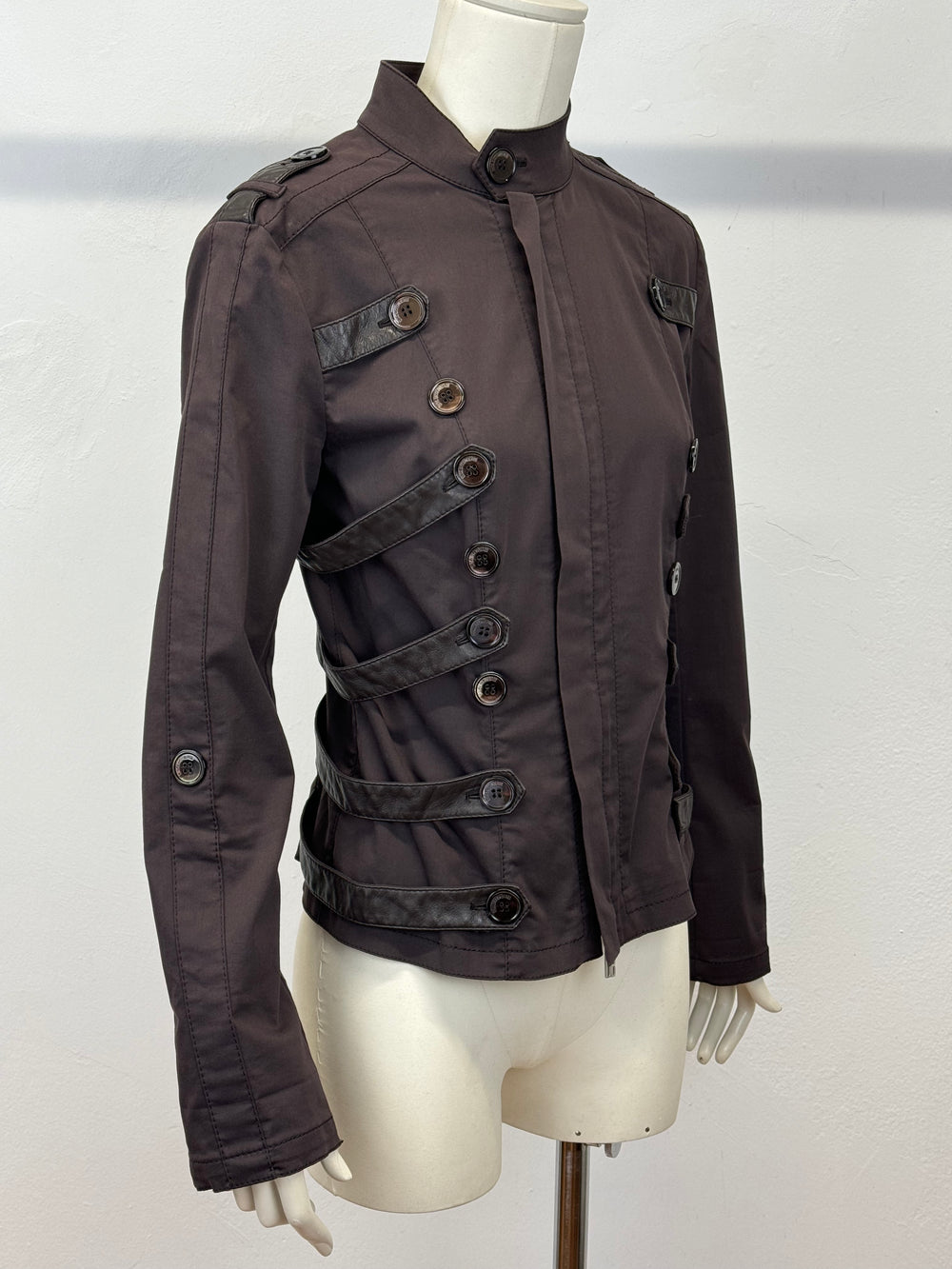 1990s Dirk Bikkembergs bondage leather straps jacket