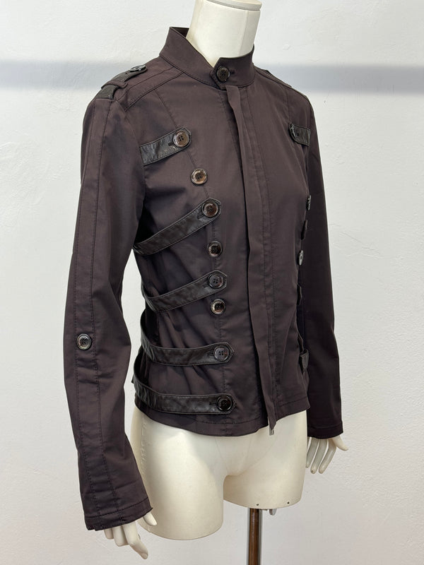 1990s Dirk Bikkembergs bondage leather straps jacket