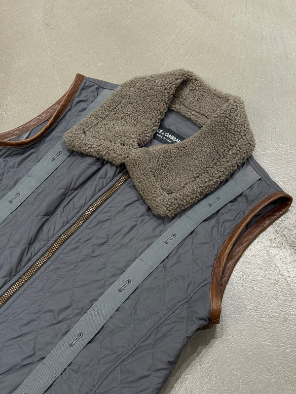 2003 Dolce & Gabbana aviator shearling vest
