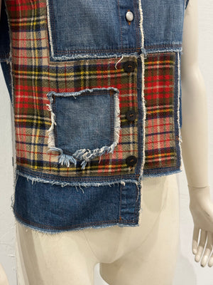 2000s Jean Paul Gaultier patchwork vest