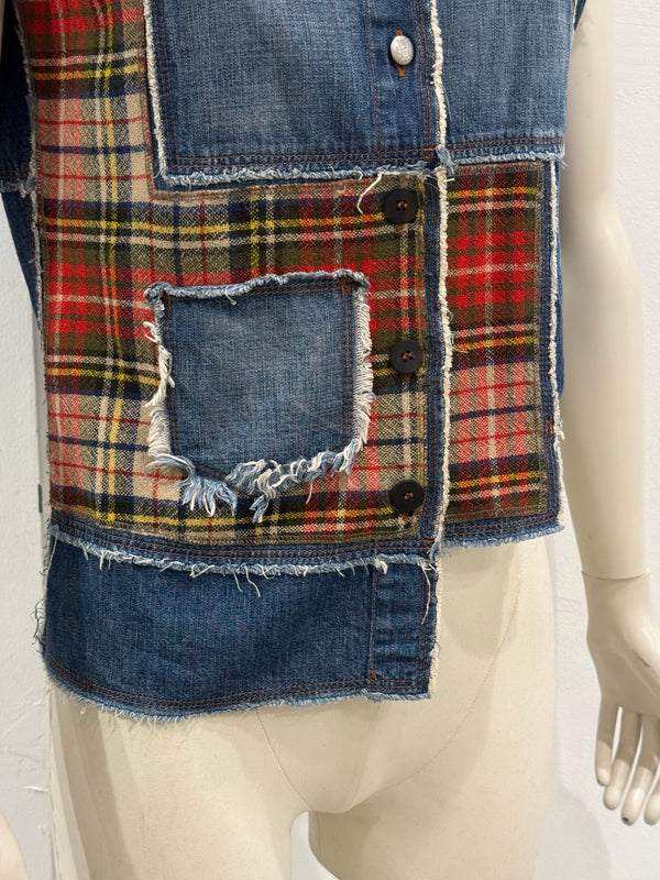2000s Jean Paul Gaultier patchwork vest