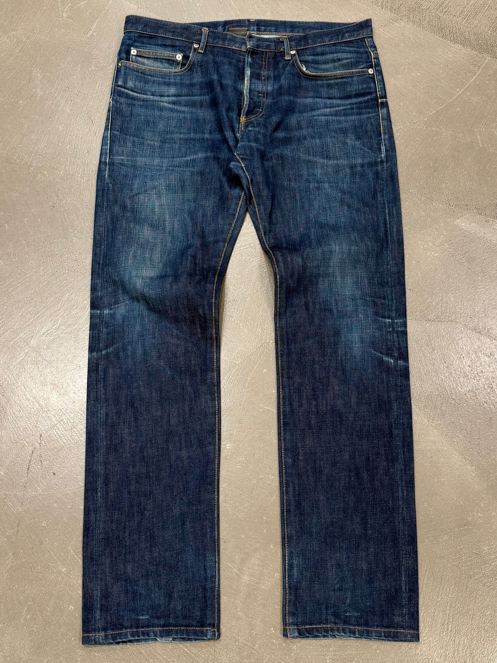 2000s Dior by Hedi Slimane faded raw denim