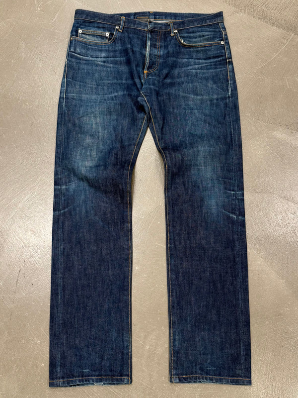 2000s Dior by Hedi Slimane faded raw denim
