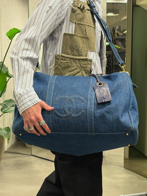1996-1997 Chanel denim Boston bag