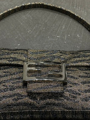 2000s Fendi mini Baguette bag with Shimmering Finish