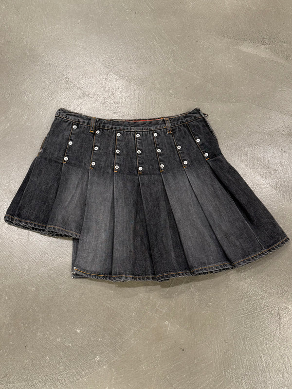 2004 Dolce & Gabbana asymmetrical studded mini skirt