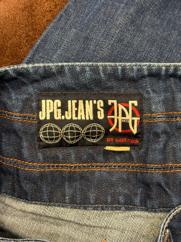 2000s Jean Paul Gaultier double waisted jeans