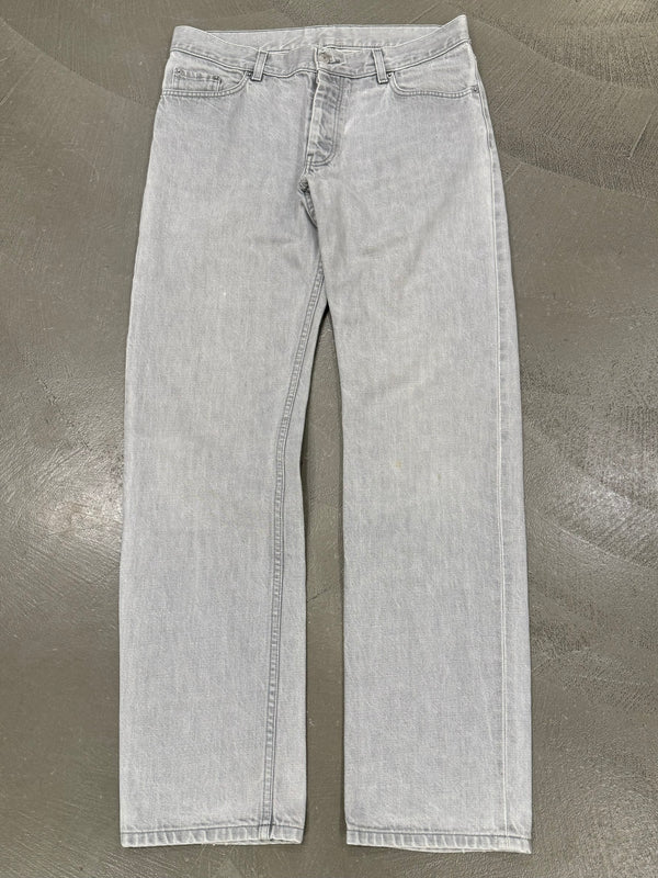 1990s Helmut Lang vintage grey faded denim