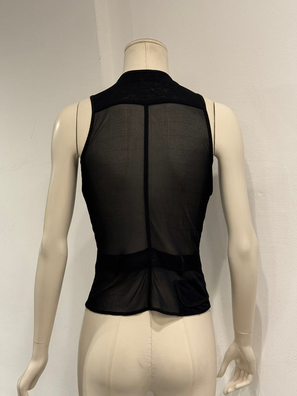 S/S2002 Yves Saint Laurent by Tom Ford mesh zip top
