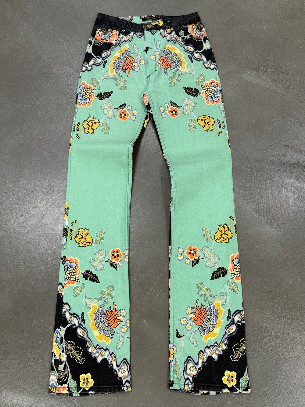 S/S2003 Roberto Cavalli chinoserie print set (top, cardigan & jeans)