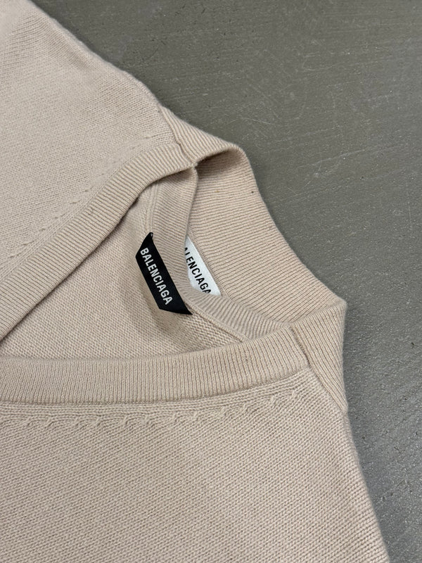 2021 Balenciaga oversize double V-neck knit sweater