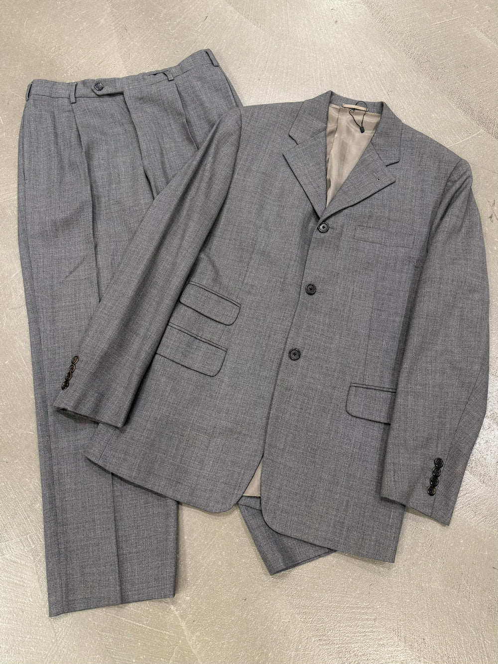2000s Prada single breasted wool suit