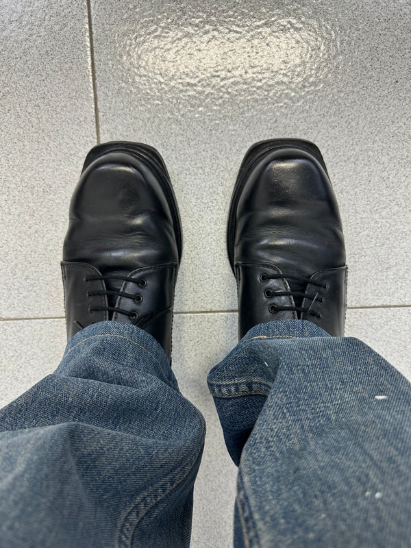 1996 Dirk Bikkembergs square toe vintage derby leather boots