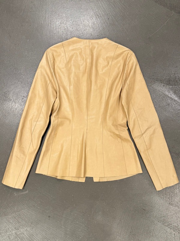 2000s Gucci by Tom Ford fitted leather jacket